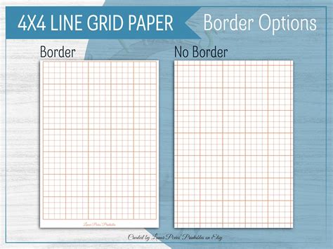 Line Graph 4x4 Grid Printable Pdf Planner Page Inserts Multi Etsy
