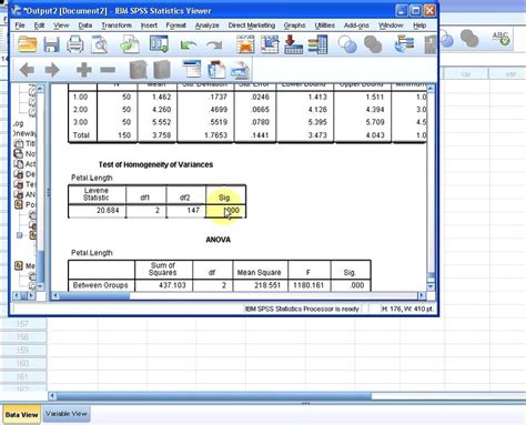 Spss Anova Test For Means Youtube