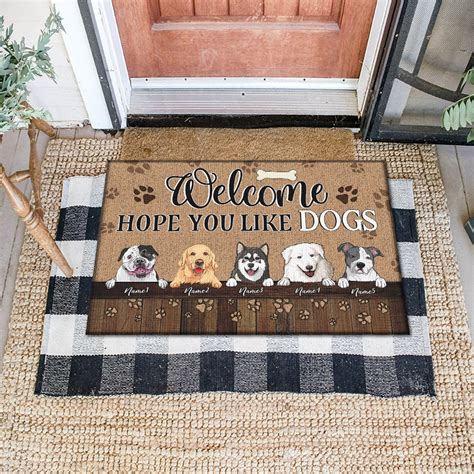 Hope You Like Dogs Doormat Cute Dog Doormat Custom Dog Etsy