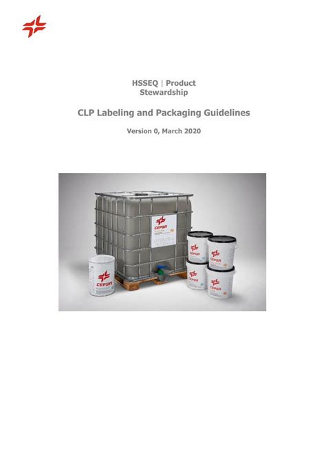 Pdf Clp Labeling And Packaging Guidelines Cepsa Dokumentips