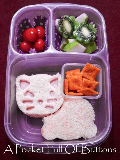A Pocket Full Of Buttons Winky Kitty Bento Bento Box Lunch Bento Food