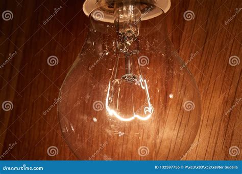Light Bulb On A Table Stock Photo Image Of Flicker 132597756