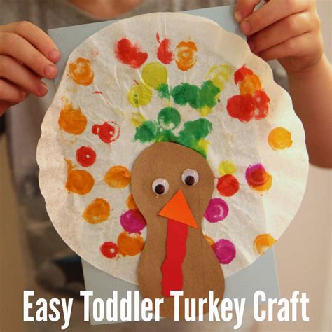 Toddler Approved Easy Toddler Turkey Craft With Coffee Filters