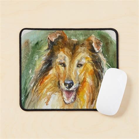 Collie Dog Mice Control Natural Rubber Mouse Pad Dogs Pet Dogs