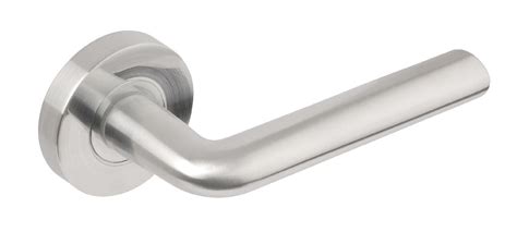 Jigtech Riva Door Handle On Round Rose Satin Chrome Jtc2225 Direct