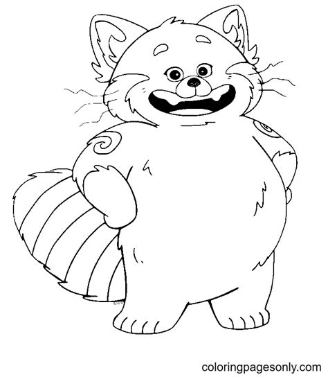 Turning Red Panda Coloring Page Free Printable Coloring Pages