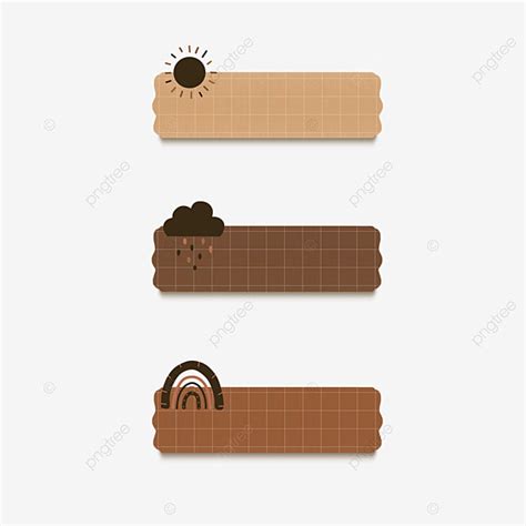 Cute Washi Tape Png Picture Cute Washi Tape Illustration With Brown Theme Washi Tape Sticky