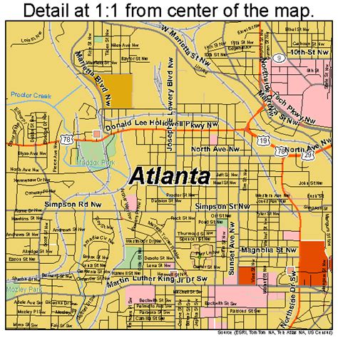 Atlanta Georgia Street Map 1304000