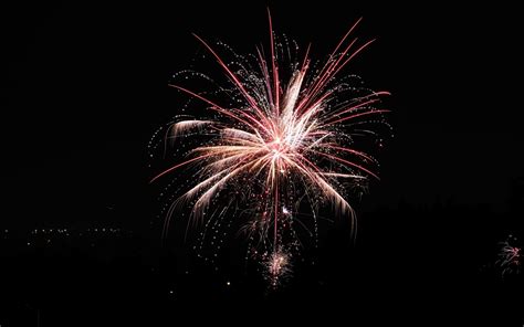 Download Wallpaper 3840x2400 Fireworks Sparks Holiday Night Dark 4k