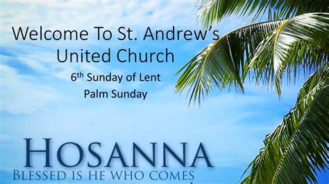 6th Sunday Of Lent Palm Sunday March 28th 2021 Youtube