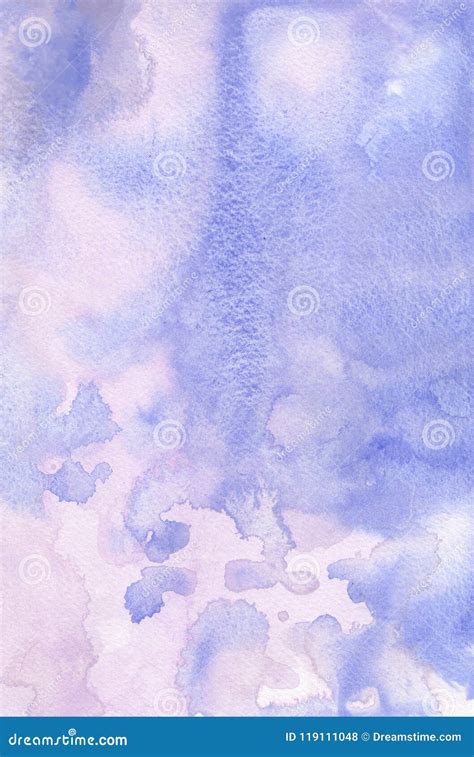 Artistic Watercolor Wash Background Purple Lilac Blue Stock