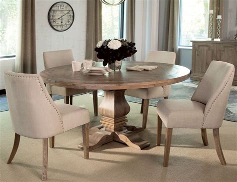 Florence Warm Natural Round Dining Room Set By Donny Osmond From