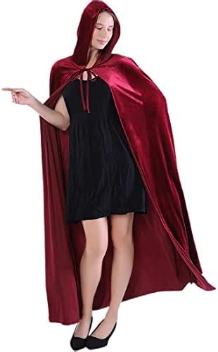 Velvet Cloak Cape Wizard Hooded Party Halloween Cosplay Costumes For