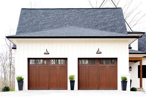 White Modern Farmhouse Garage Doors Farmhouse Style Garage Doors
