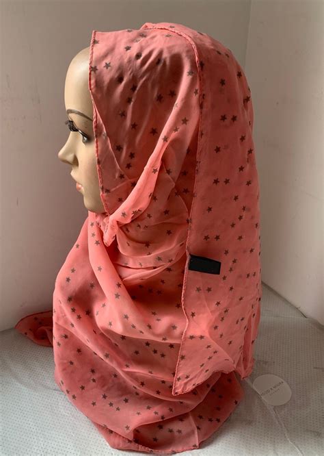Long Embroidery Chiffon Scarf Head Hijab Shawl Arab Islamic Women