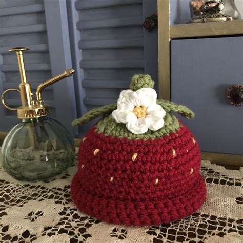 Crochet Strawberry Hat Cartazon Crafted
