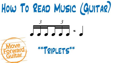 How To Read Music Guitar Triplets Youtube