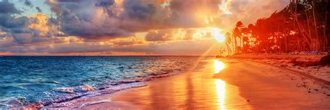 Tropical Beach Sunset Twitter Header Id 44561 Cover Abyss