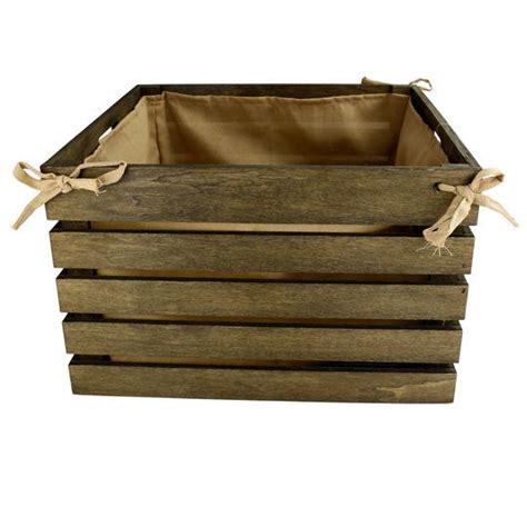 Get The Large Slatted Wooden Crate With Liner By Ashland At Michaels
