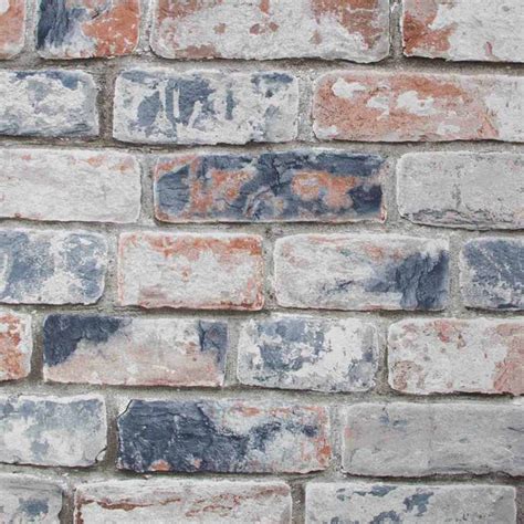 Fresco Distressed Brick Wallpaper Navyred Wilko