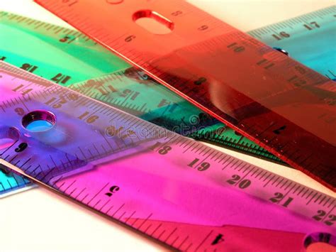 Colorful Rulers School Stock Image Image Of Ruler Inches 401105