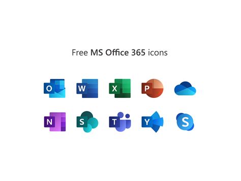 Free Microsoft Office 365 Icons Uplabs