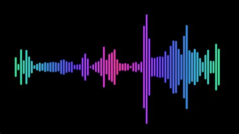 Audio Spectrum Line Waveform Animation On Alpha Channel
