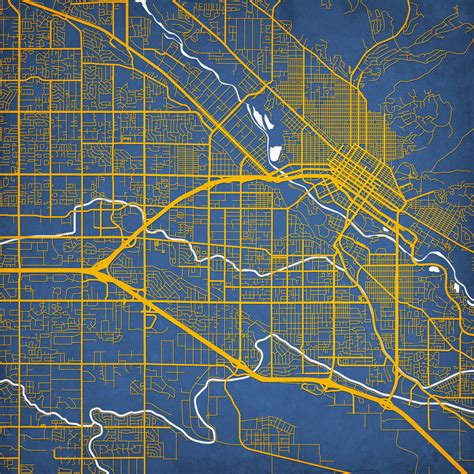 Boise Idaho Map Art City Prints
