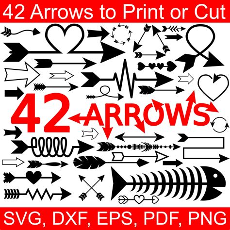 Arrows Svg Bundle With 42 Arrow Svg Files For Silhouette And Cricut