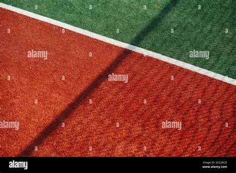 Inner Tennis Court Boundary Markings Both Sides In Vibrant Colors