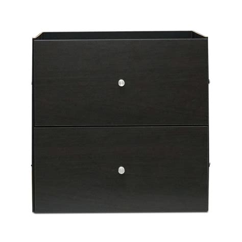 ikea kallax insert with 2 drawers black brown ref 90286649