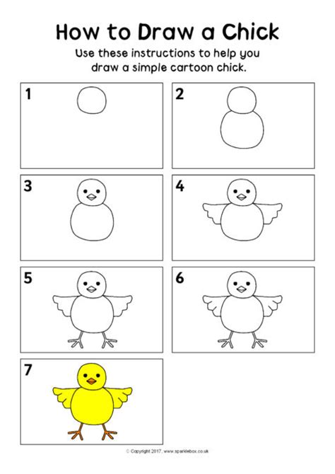 How To Draw A Easter Chick Step By Step Photos