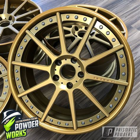 Two Piece Wheels Coated In Matte Clear Super Chrome And Anodized Gold