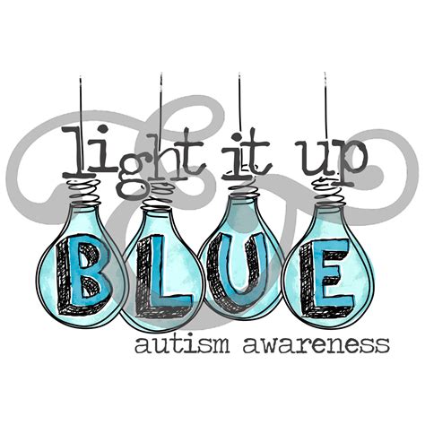 Light It Blue Autism Awareness Screen Print Transfer High Etsy
