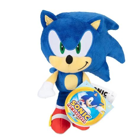 Sonic The Hedgehog 9 Inch Plush Wave7 Sonic Jakks Soft Stuffed Toy