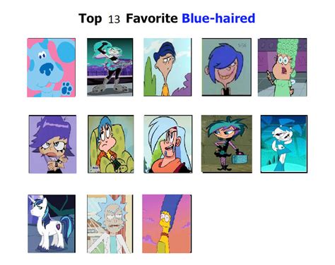 My Top 13 Favorite Blue Haired Characters By Cartoonstarreviews On