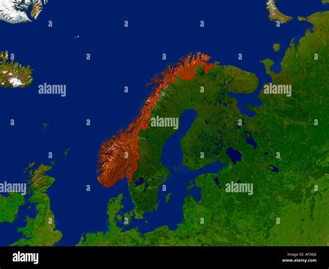 Scandinavia Map Satellite Hi Res Stock Photography And Images Alamy