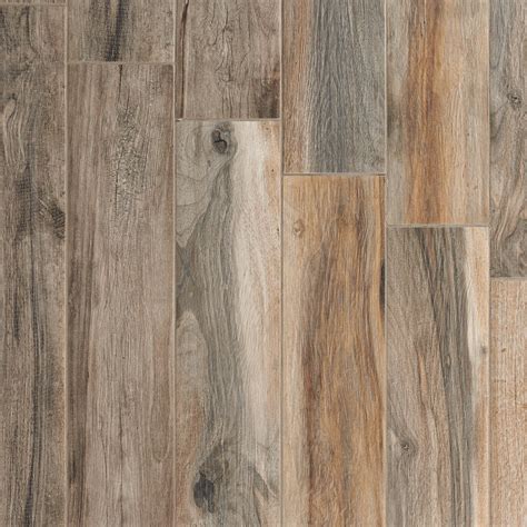 Floorpops fp2942 medina peel & stick floor tile, grey, 10 count. Wood Look Tile | Floor & Decor