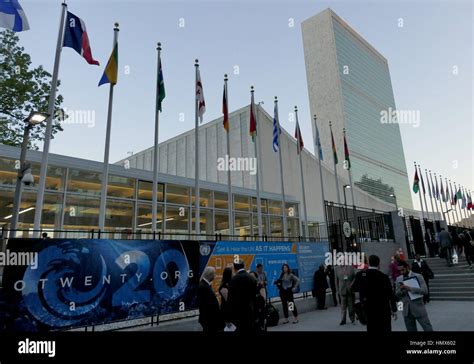 New York United States September 22nd 2016 International Flags In