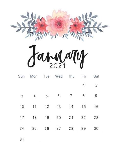 January 2021 Calendar Wallpaper Wallpaper Download 2021 Printable