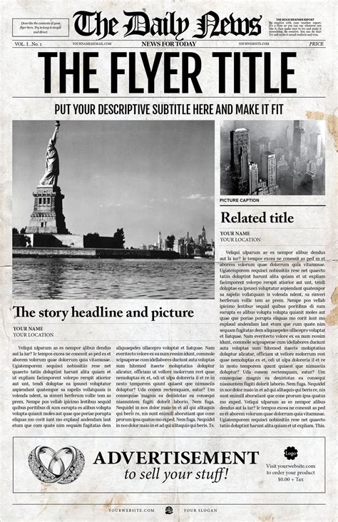 Newspaper Article Example 9 Newspaper Front Page Template Free