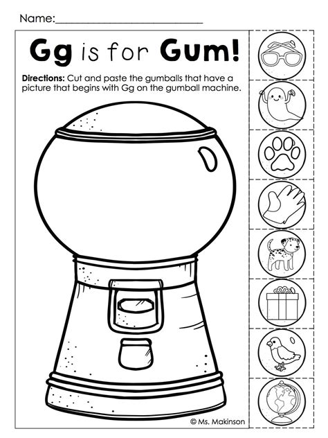 G is for Gum!! Beginning Sounds Packet for Kindergarten | Beginning sounds, Printable packet ...