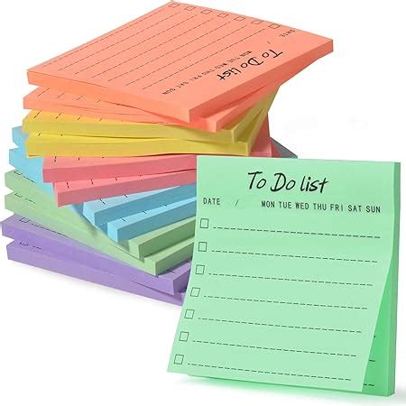 Amazon Com Pads To Do List Sticky Notes Sheets X In Lined