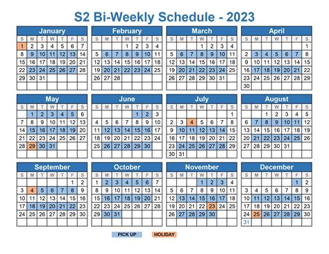 2023 Bi Weekly Schedule S2 Roll Offs