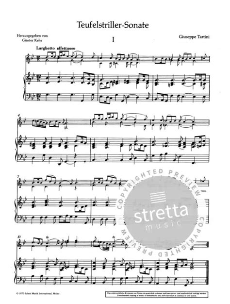 Sonata In G Minor From Giuseppe Tartini Buy Now In The Stretta Sheet