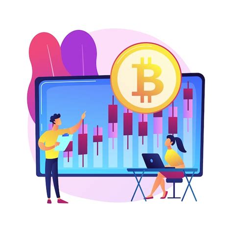 Free Vector Cryptocurrency Trading Desk Abstract Concept Illustration