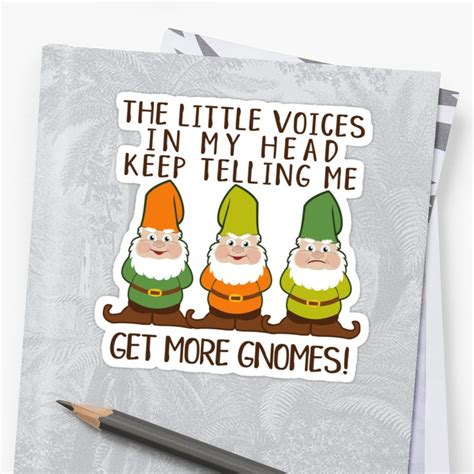 The Littles Voices Get More Gnomes Sticker By Ironydesigns Gnomes