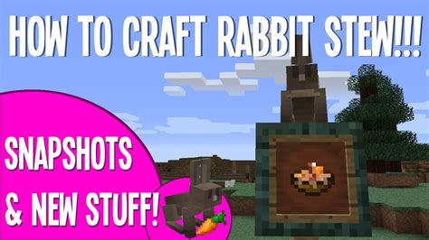 How To Make Rabbit Stew Minecraft Youtube
