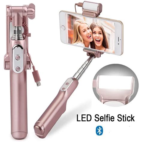 Bluetooth Selfie Stick Handheld Camera Foldable Mini Monopod With Rear