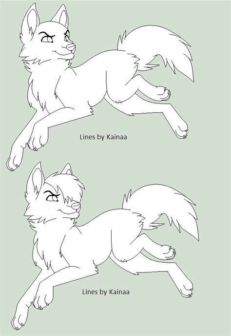 Running Wolf Line Art By Kainaa On Deviantart